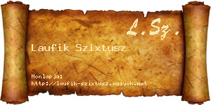 Laufik Szixtusz névjegykártya